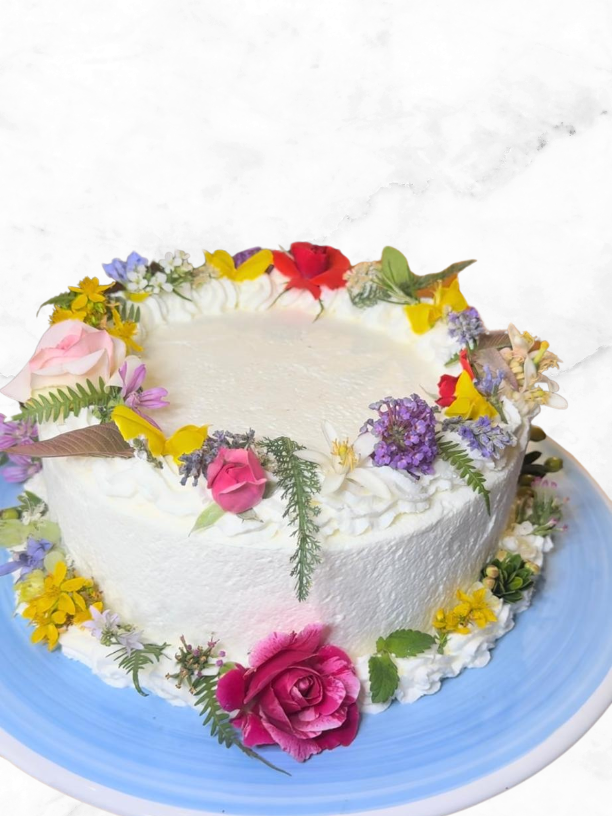 Torta con Fiori Freschi